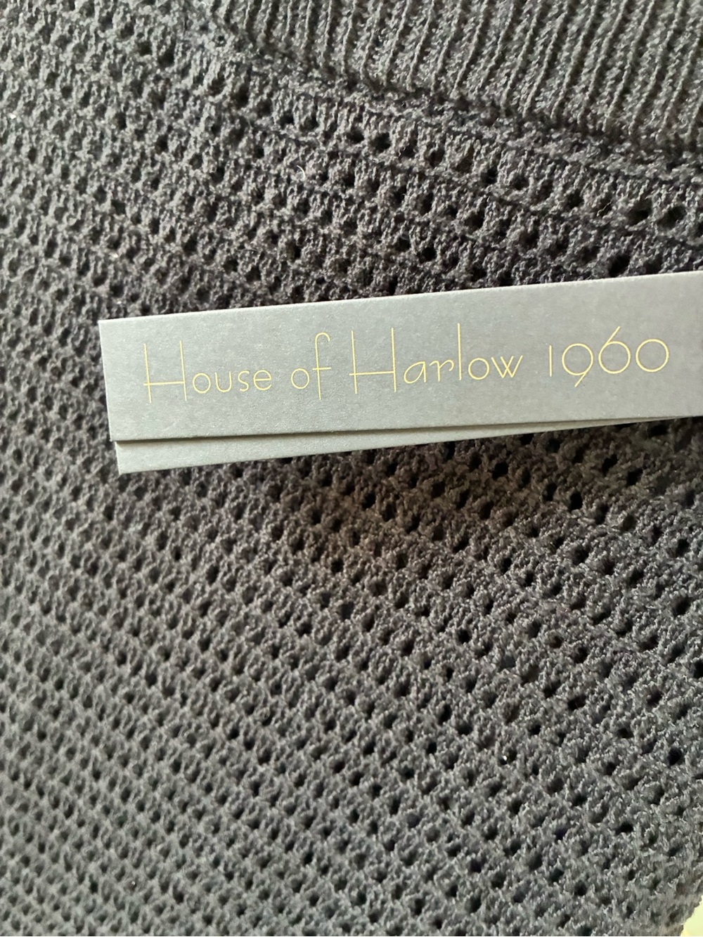 House of Harlow 1960 Black Knit A-Line Skirt and criss cross open-back top - Picture 4 of 7